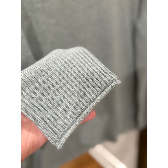 Ella Moss Women's Light Green Chunky Soft Boxy Knit Crew Neck Sweater Size L - Picture 5 of 6